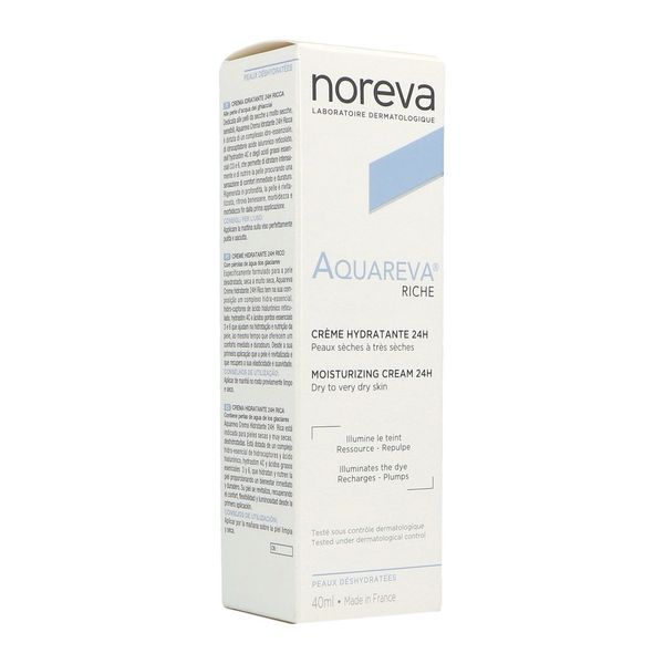 AQUAREVA RICHE CREME HYDRATANTE 24 H Crème hydratante 24 H, texture riche, tube 40 ml
