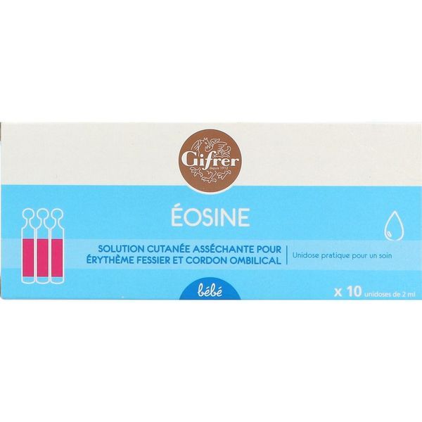GIFRER EOSINE BEBE SOLUTION AQUEUSE 2 % Solution aqueuse d'éosine à 2 %, unidose, bt 10