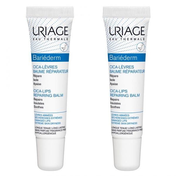 Uriage Bariéderm Cica-Lèvres Baume Protecteur Lot de 2 x 15 ml