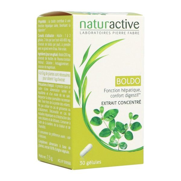 NATURACTIVE BOLDO Gélule, complément alimentaire à visée digestive, bt 30