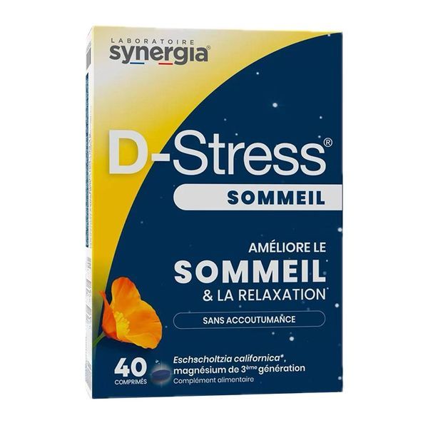 D-STRESS SOMMEIL Comprimé, complément alimentaire pour le sommeil, bt 40