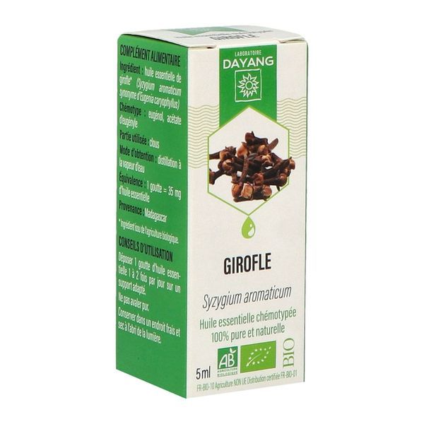 DAYANG HUILE ESSENTIELLE BIO Huile essentielle, complément alimentaire à base de girofle HECT, fl 5 ml