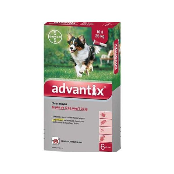 Advantix Moyen Chien (Solution Pour Spot On) Pipette 2,5 Ml 6