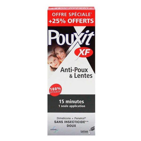 Pouxit xf lotion anti-poux & lentes 200+50ml offert