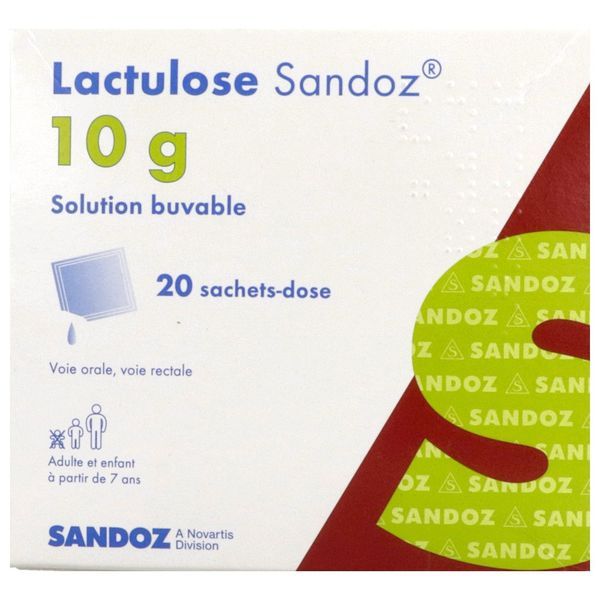 LACTULOSE SANDOZ Solution buvable 10 g, boîte 20 sachets-dose 15 ml