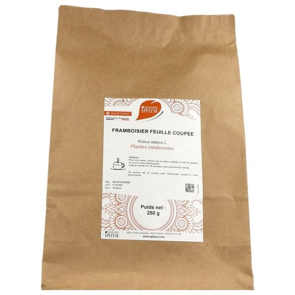 FRAMBOISIER PHARMA PLANTES Feuille de framboisier, vrac, coupée, bt 250 g