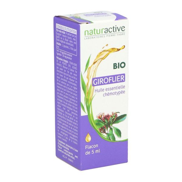NATURACTIVE HUILE ESSENTIELLE CHEMOTYPEE BIO Huile essentielle, complément alimentaire à base de giroflier HECT, fl 5 ml
