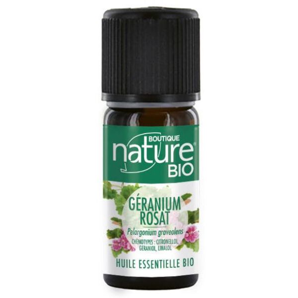 Boutique Nature HE Géranium Rosat BIO (Pelargonium graveolens) - 10 ml