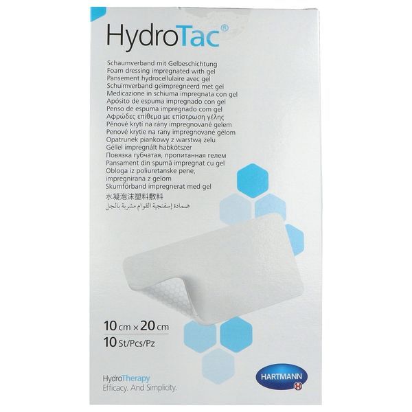 HYDROTAC Pansement hydrocellulaire, hydroapaisant, non adhésif, 10 cm x 20 cm (ref. 685841), bt 10