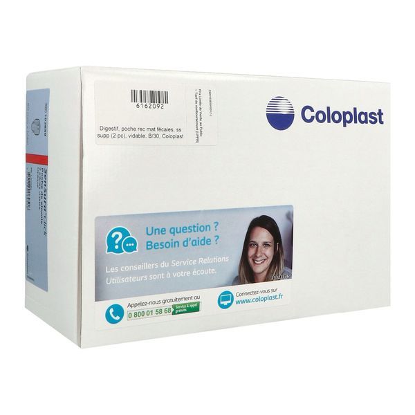 SENSURA CLICK POCHE OUVERTE MAXI Poche vidable, système 2 pièces, opaque, diamètre de l'anneau 50 mm (ref. 103659), bt 30