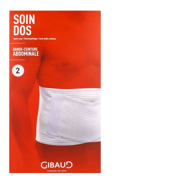 GIBORTHO BANDE CEINTURE Bande ceinture lomboabdominale, aérée, taille 2, unité
