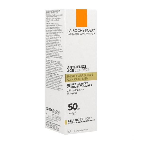 Anthelios Age Correct Photocorrection Anti-Age Anti Taches Spf50 Gel-Cr Flacon 50 Ml 1