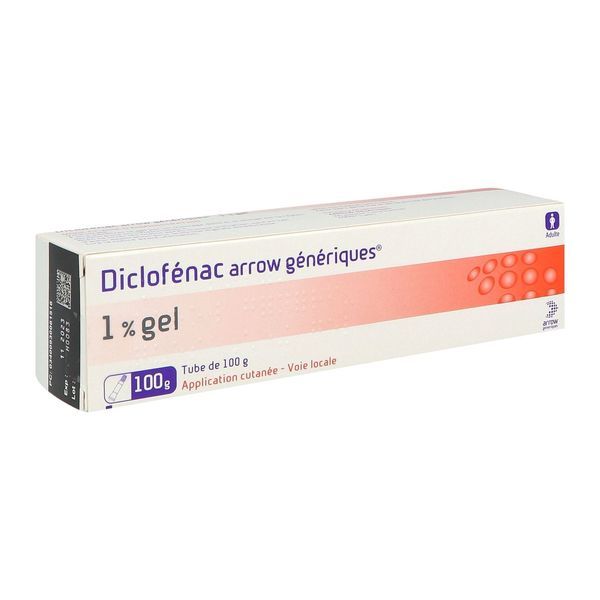 DICLOFENAC ARROW GENERIQUES Gel 1 %, boîte 1 tube 100 g