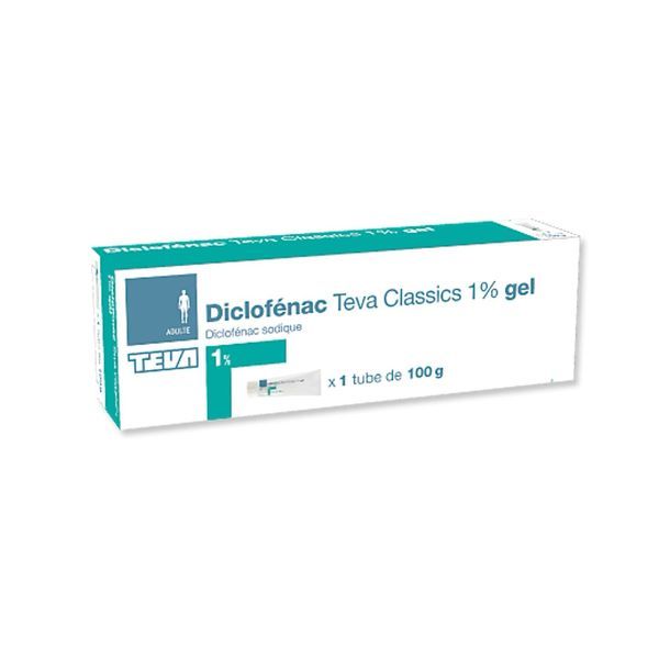 DICLOFENAC TEVA CLASSICS Gel 1 %, tube 100 g