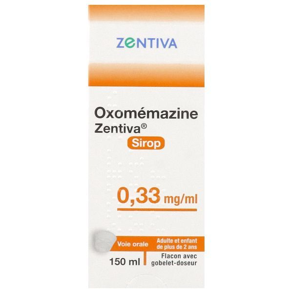 OXOMEMAZINE ZENTIVA Sirop 0,33 mg/ml, flacon 150 ml avec gobelet doseur