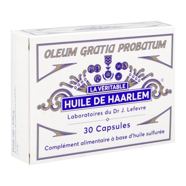 HUILE DE HAARLEM CAPSULE Capsule, complément alimentaire à base de soufre biodisponible, bt 30