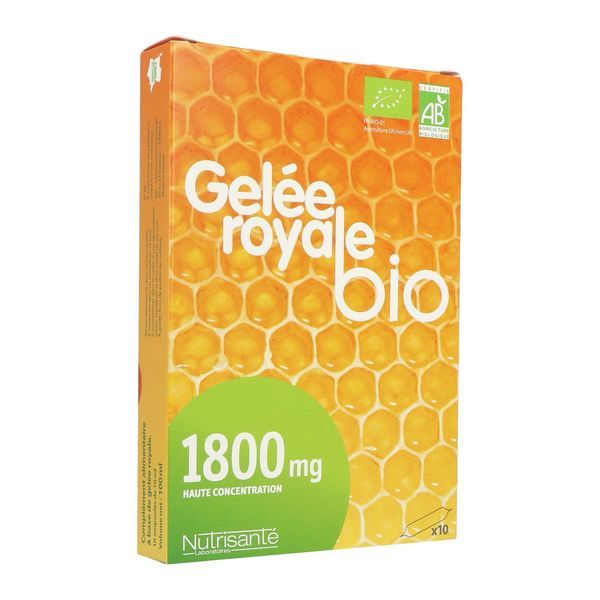 Nutrisanté Gelée Royale Bio 1800 mg 10 Ampoules