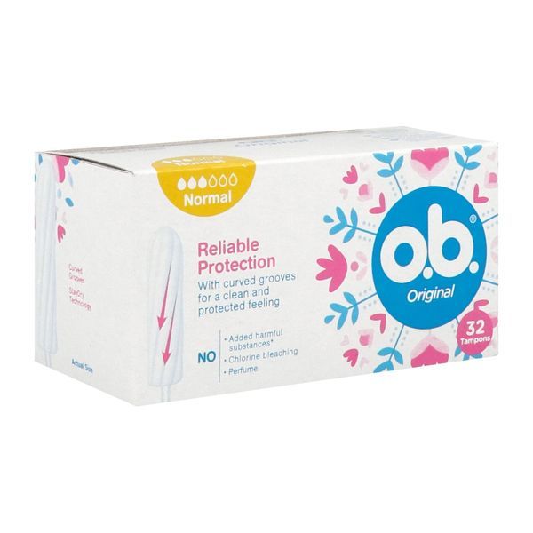 OB COMFORT Tampon périodique à bout arrondi, sans applicateur, normal, bt 32