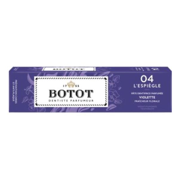 BOTOT L'ESPIEGLE 04 PATE DENTIFRICE PARFUMEE Pâte dentifrice parfumée à la violette (violet), tube 75 ml