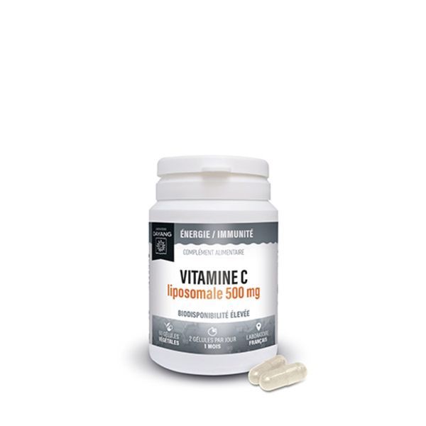 DAYANG GELULE VITAMINE C LIPOSOMALE 500 MG Gélule, complément alimentaire à base de Vitamine C liposomale, pot 60