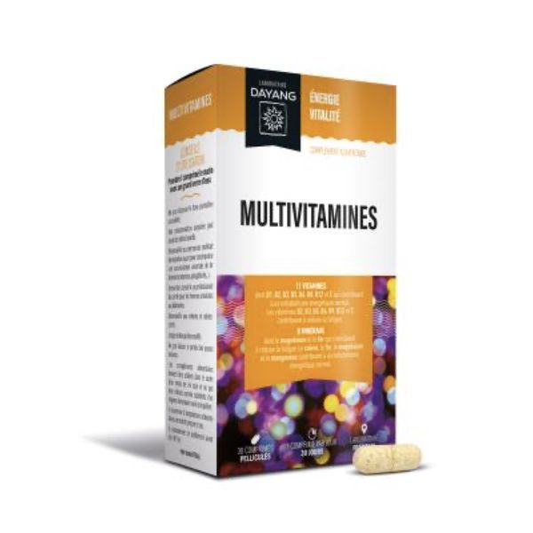 DAYANG COMPRIME MULTIVITAMINES Comprimé, complément alimentaire à base de vitamines et minéraux, bt 30