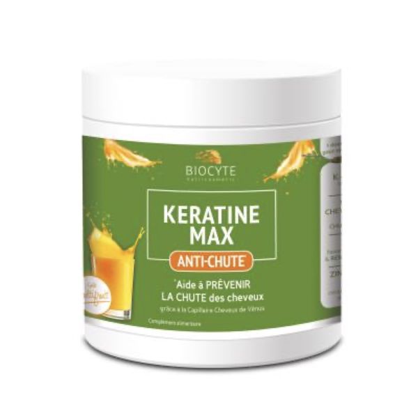 KERATINE MAX ANTI-CHUTE Poudre, complément alimentaire à visée capillaire, pot 240 g
