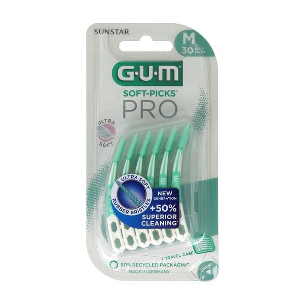 GUM SOFT PICKS PRO BATNT M 30