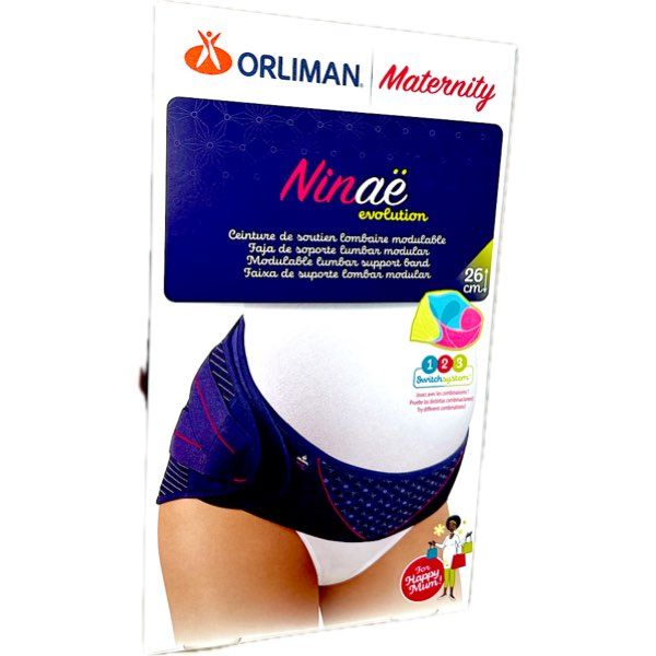 Orliman Maternity Bande Ceinture De Soutien Lombaire Ninae Evolution Hauteur 26Cm Attelle Violet Tu 1
