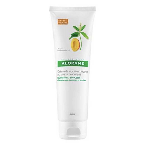 KLORANE CAPILLAIRE MANGUE Crème capillaire de jour au beurre de mangue, sans rinçage, tube 125 ml