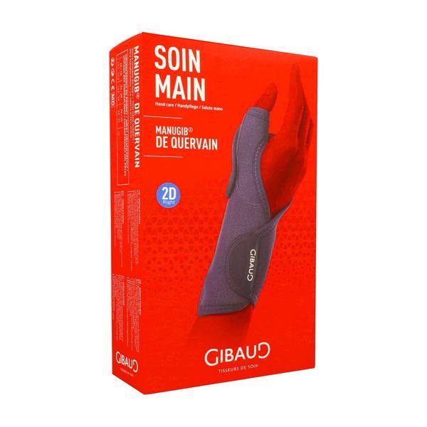 MANUGIB DE QUERVAIN Orthèse de poignet pouce d'immobilisation, légère, droit, taille 2, unité