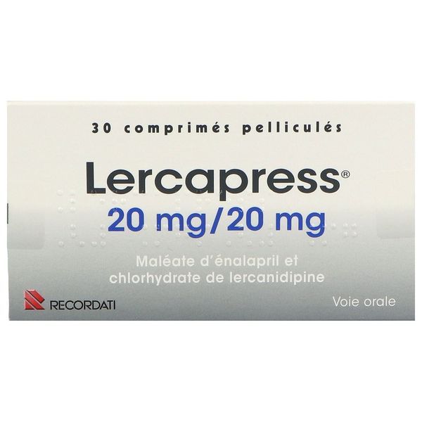 LERCAPRESS 20 MG / 20 MG BOITE DE 30 COMPRIMES