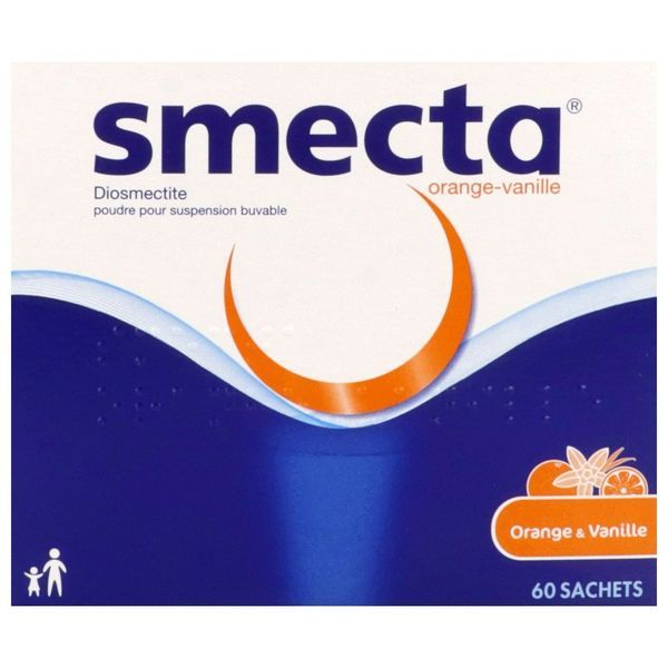 SMECTA ORANGE VANILLE Poudre pour suspension buvable 3 g, boîte 60 sachets 3 g