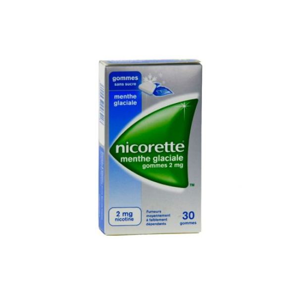 Nicorette Menthe Glaciale 2 Mg Sans Sucre Gomme A Macher Medicamenteuse Edulcoree Au Xylitol Et A L'Acesulfame B/30