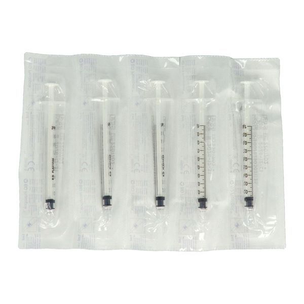 PLASTIPAK SANS AIGUILLE Seringue 1 ml à tuberculine ou pour désensibilisation, à usage unique, (ref. 303172), unité