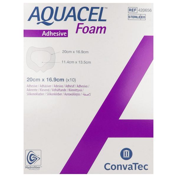 AQUACEL FOAM SACRUM pansement 20x16cm 9cm  boite de 10