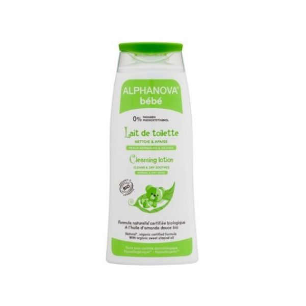 Alphanova - Lait de toilette naturel bébé Bio - 200 ml