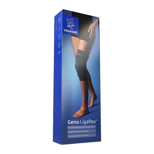 GENU LIGAFLEX FERMEE NOUVELLE VERSION Genouillère ligamentaire articulée, courte, bilatérale, taille 1, unité