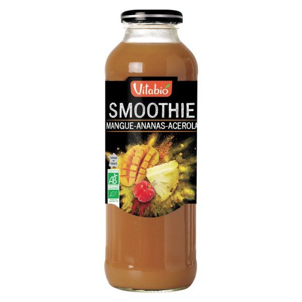 Vitabio Smoothie Mangue, Ananas, Acérola BIO - 50 cl