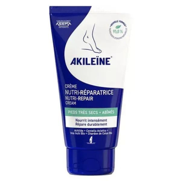 AKILEINE PIEDS TRES SECS ABIMES CREME NUTRIREPARATRICE Crème podologique nutriréparatrice, tube 75 ml