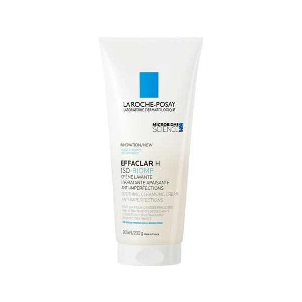 EFFACLAR H ISO-BIOME CREME LAVANTE Crème lavante hydratante, apaisante, anti-imperfection, tube 200 ml