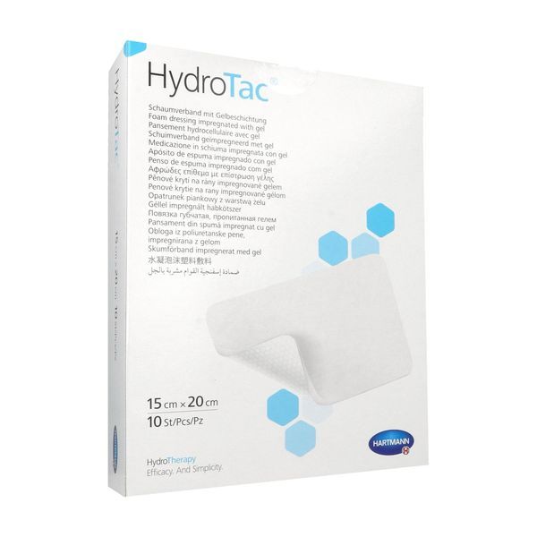 HYDROTAC Pansement hydrocellulaire, hydroapaisant, non adhésif, 15 cm x 20 cm (ref. 685843), bt 10