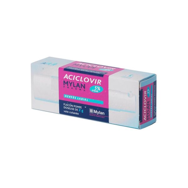 Aciclovir Viatris Conseil 5% Creme 1 Flacon(S) De 2 G Avec Pompe(S) Doseuse(S) Polypropylene Avec Piston(S) Polyethylene Basse Densite (Pebd)