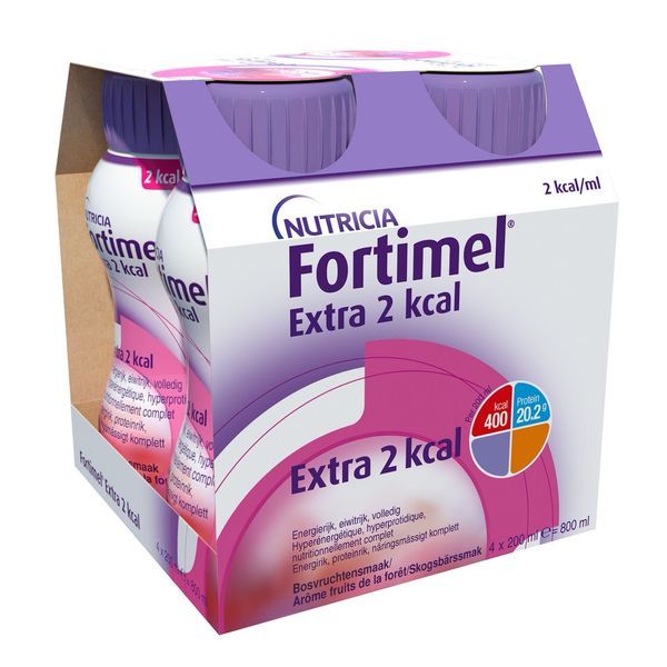 FORTIMEL EXTRA 2 KCAL DADFMS, arôme fruits de la forêt, 200 ml x 4