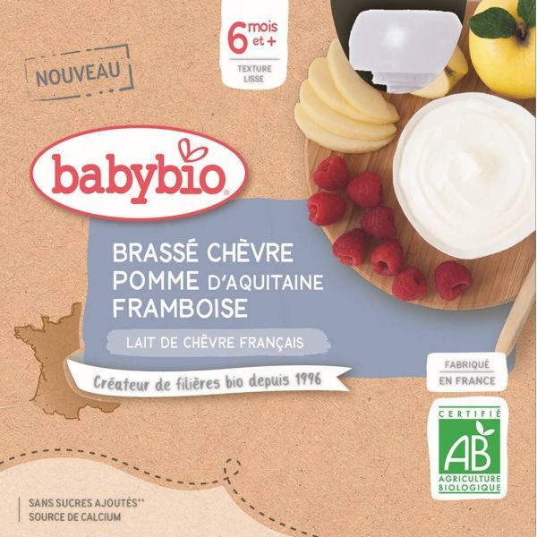 Babybio Gourde BrassÃ© au Lait de ChÃ¨vre Pomme...
