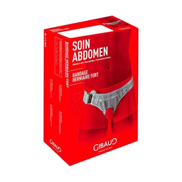 GIBORTHO BANDAGE HERNIAIRE Ceinture bandage herniaire Forte B23N, avec plastron central, taille 2, unité