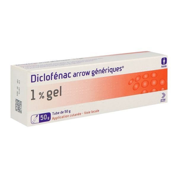 DICLOFENAC ARROW GENERIQUES Gel 1 %, boîte 1 tube 50 g