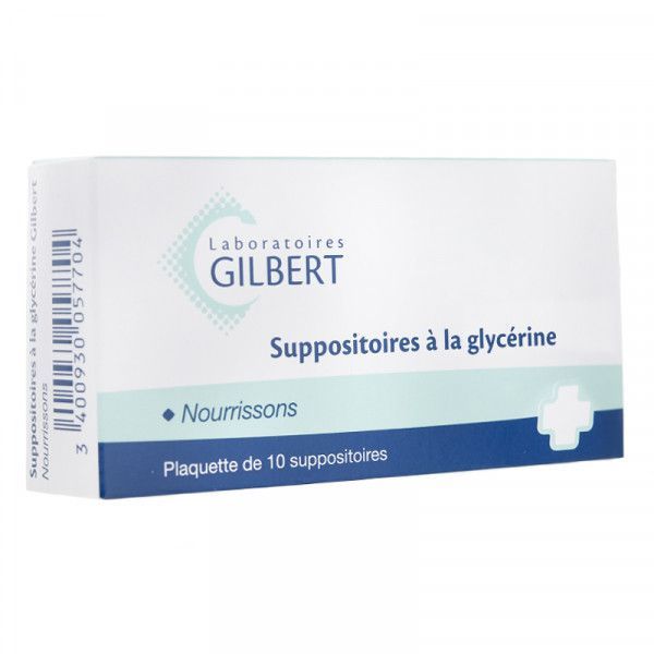 Suppositoire A La Glycerine Gilbert Nourrissons Suppositoire B/10