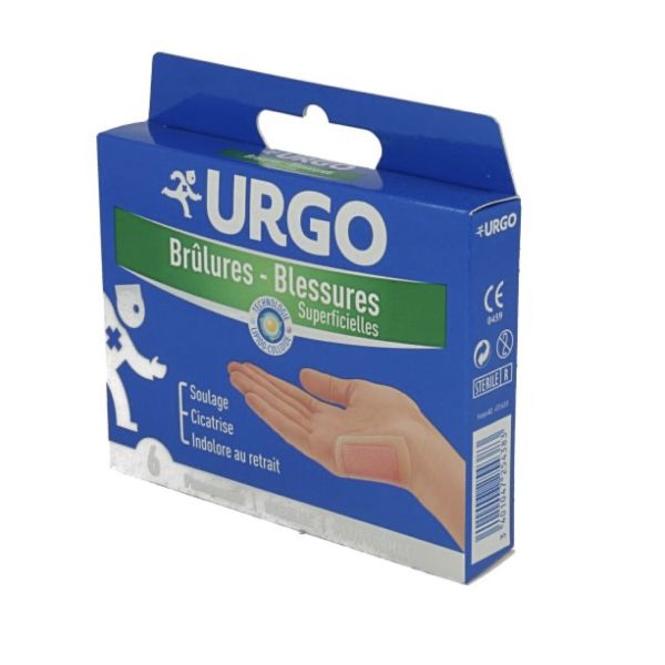 URGO BRULURE BLESSURE SUPERFICIELLE Pansement hydrocolloïde, adhésif 4 côtés, grand format, (ref. 507516), bt 4