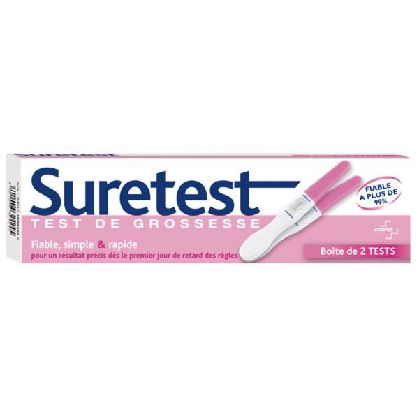 SURETEST TEST DE GROSSESSE Test urinaire de grossesse, unité