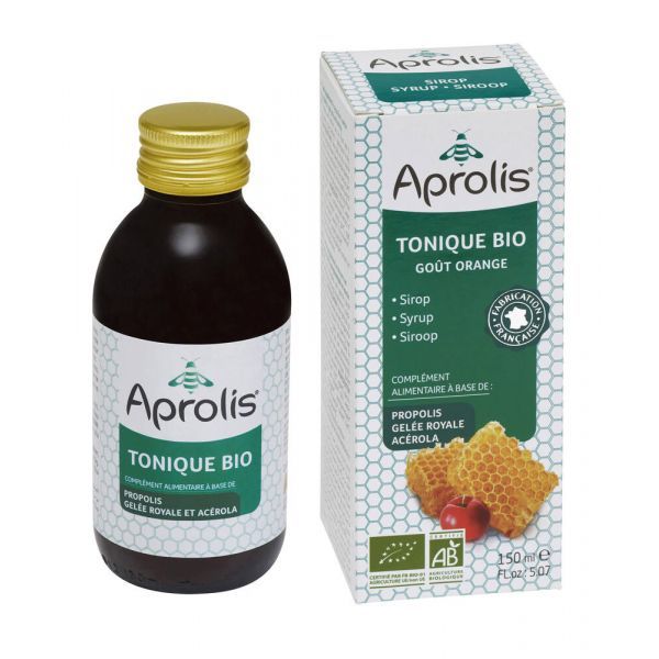 Aprolis Tonique sirop Bio : miel, propolis, gelée royale - 150 ml